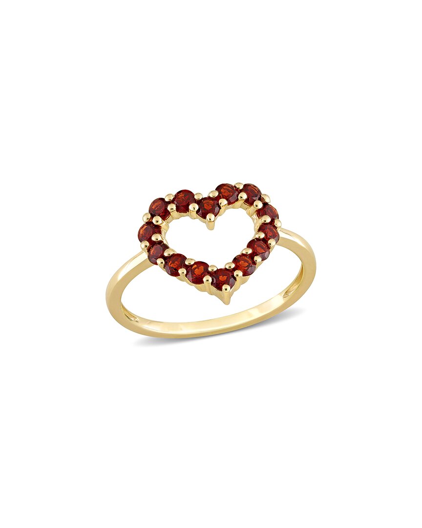 Rina Limor 10k 0.84 Ct. Tw. Garnet Heart Ring