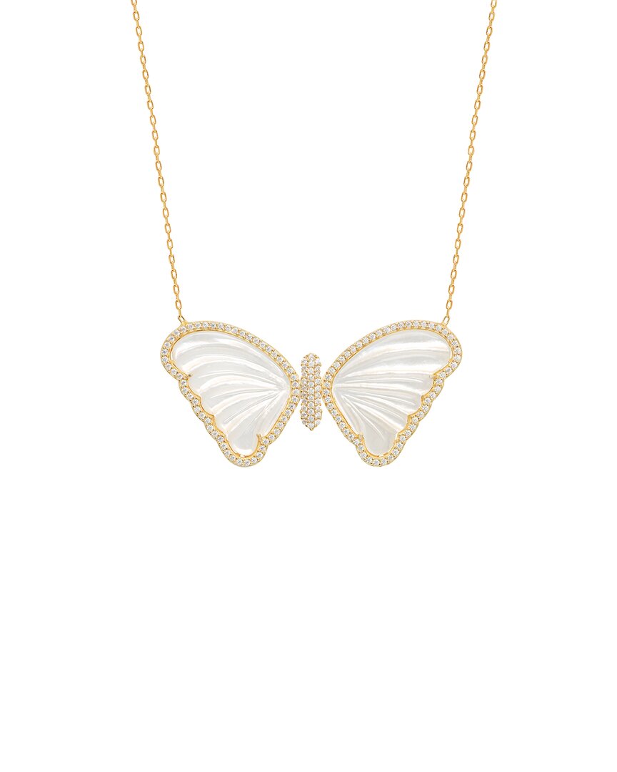Gabi Rielle 14k Vermeil Cz Butterfly Necklace