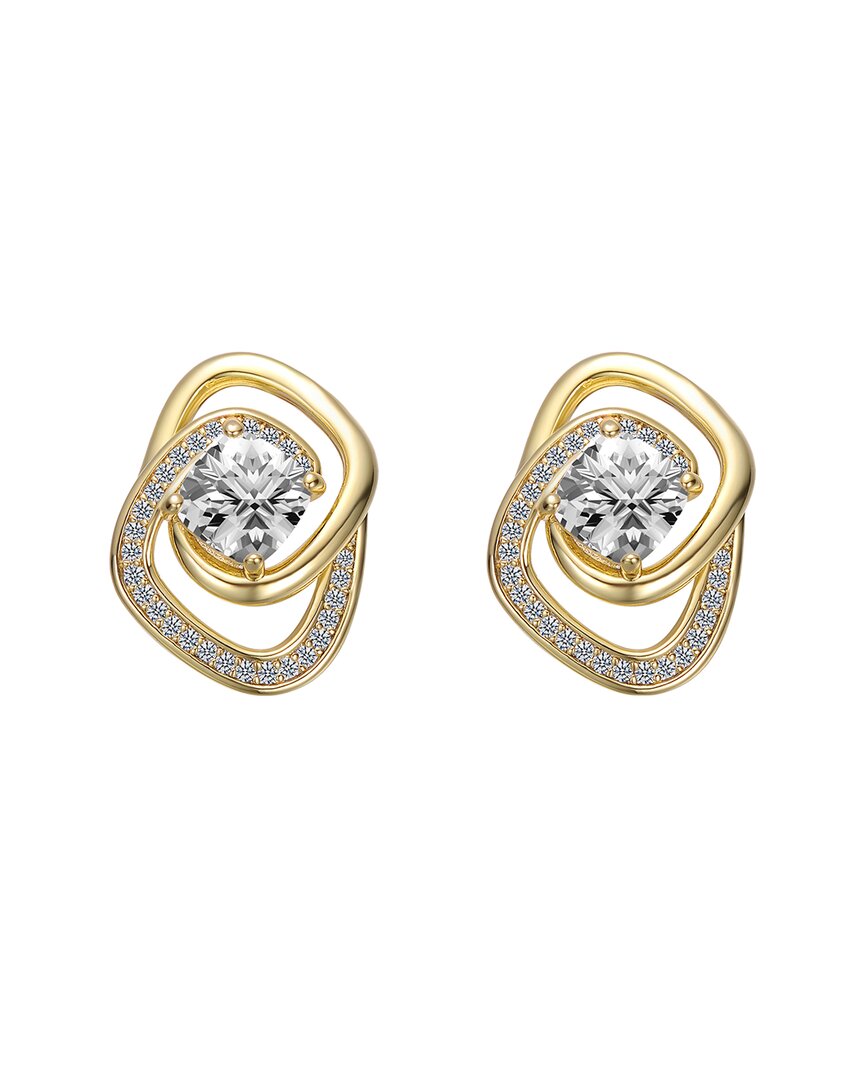 Rachel Glauber 14k Plated Cz Studs