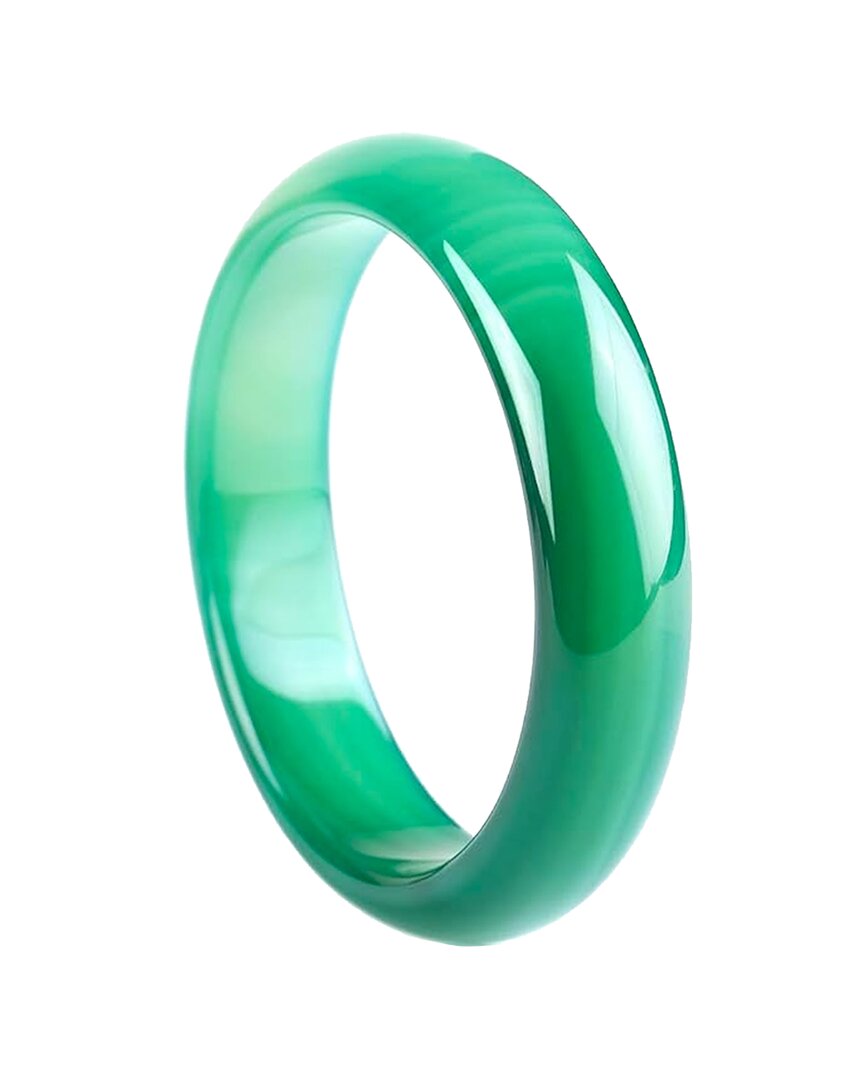 Liv Oliver 250.00 Ct. Tw. Agate Bangle Bracelet In Green