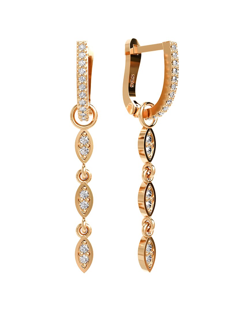 Gabi Rielle 14k Over Silver Cz Shimmer Earrings