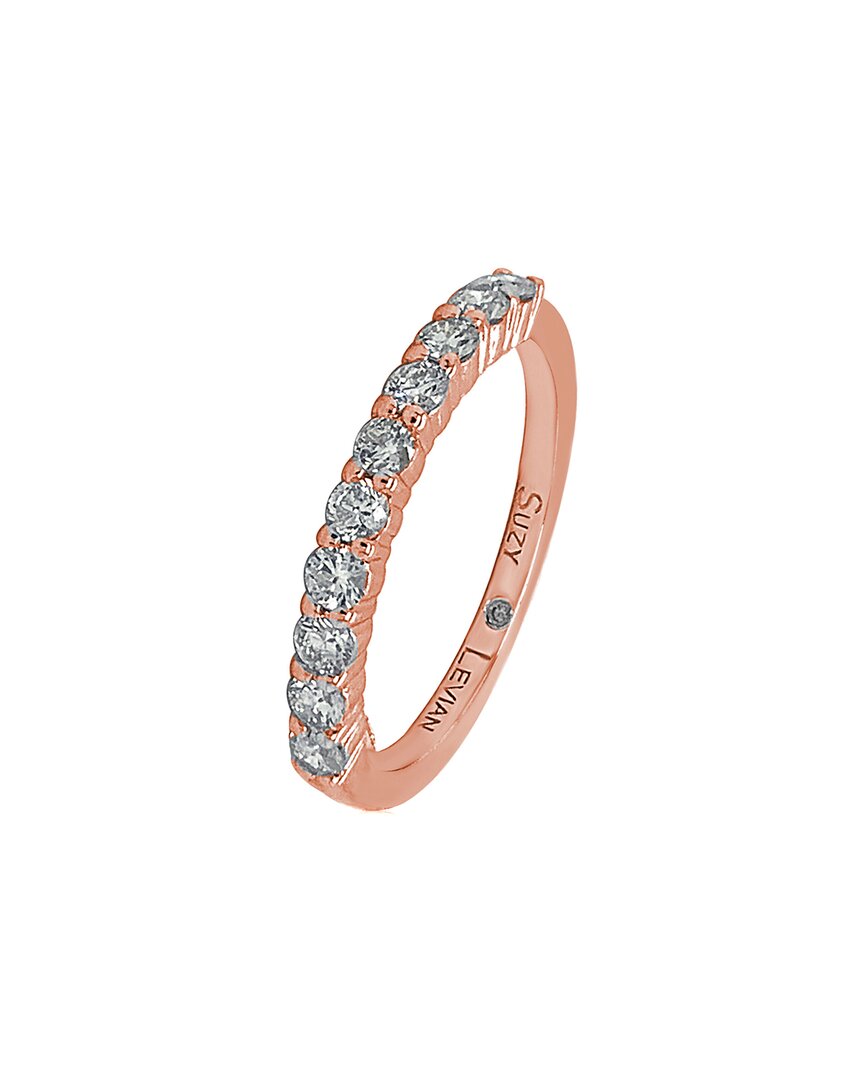 Suzy Levian 14k Rose Gold 0.50 Ct. Tw. Diamond Half-eternity Ring
