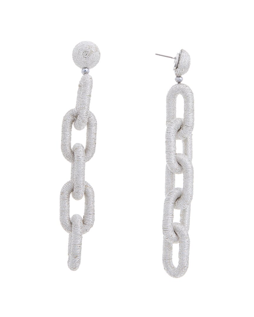 OSCAR DE LA RENTA OSCAR DE LA RENTA COIL VERTICAL LINK EARRINGS
