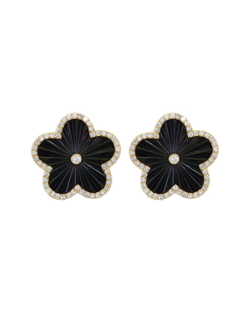 Effy Fine Jewelry 14k 4.72 Ct. Tw. Diamond & Onyx Earrings