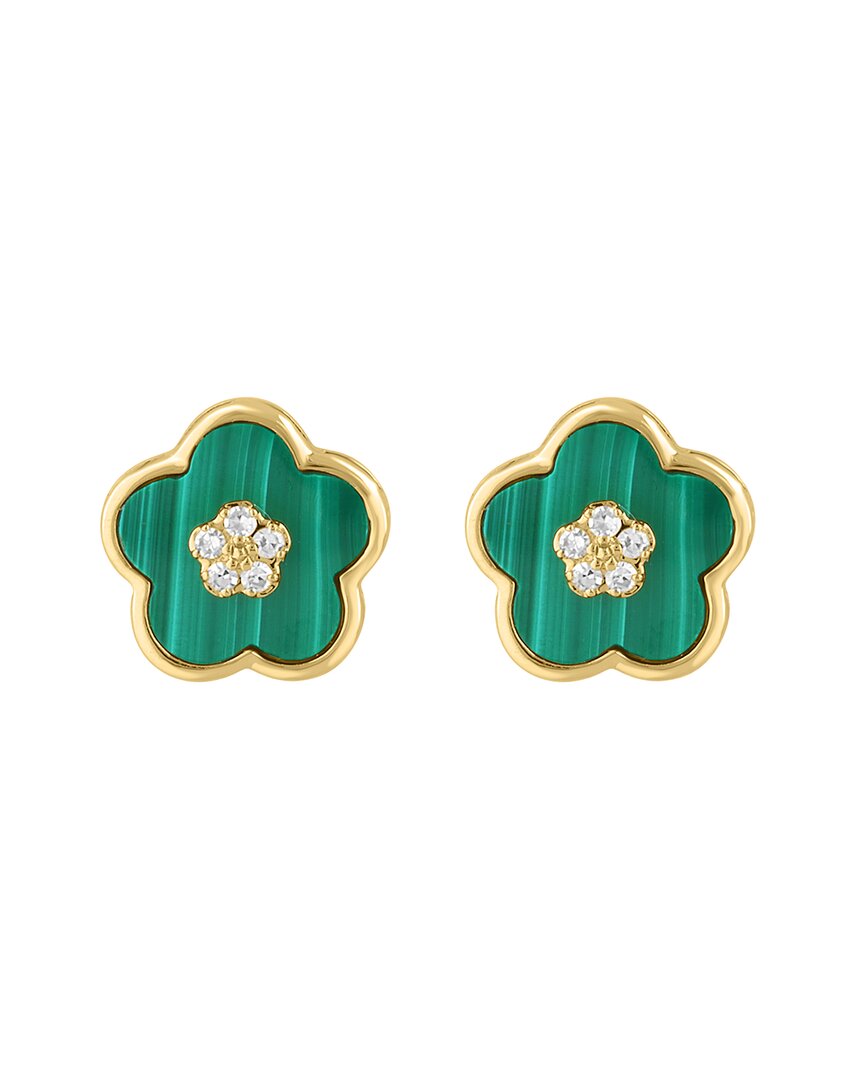 Effy Fine Jewelry 14K 1.69 ct. tw. Diamond & Malachite Earrings