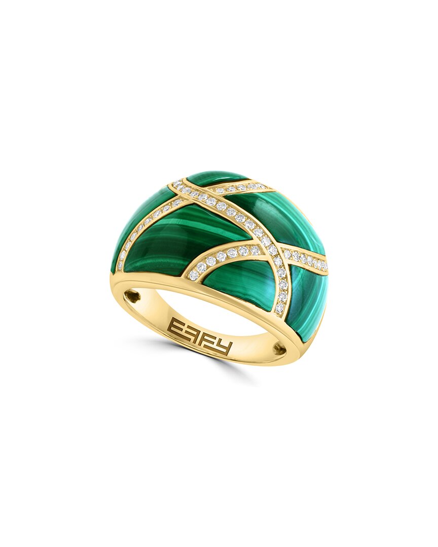 Effy Fine Jewelry 14K 5.59 ct. tw. Diamond & Malachite Ring