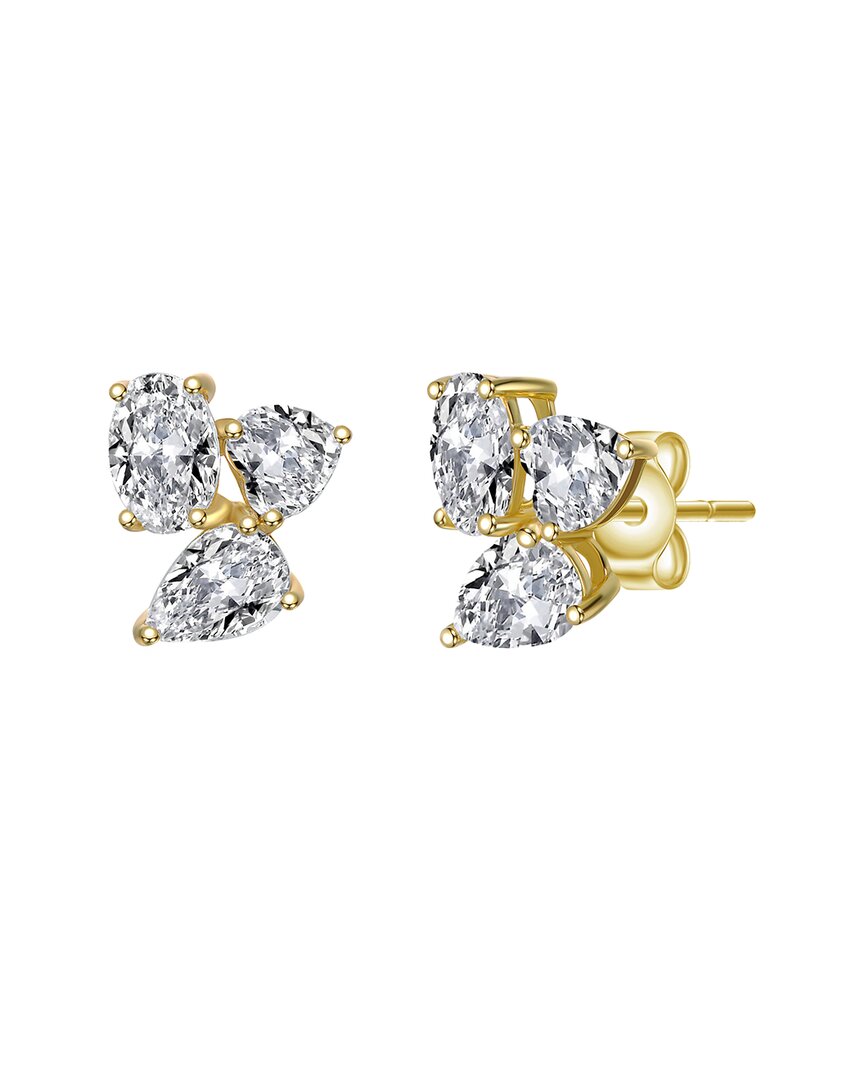 Genevive 14k Over Silver Cz Studs