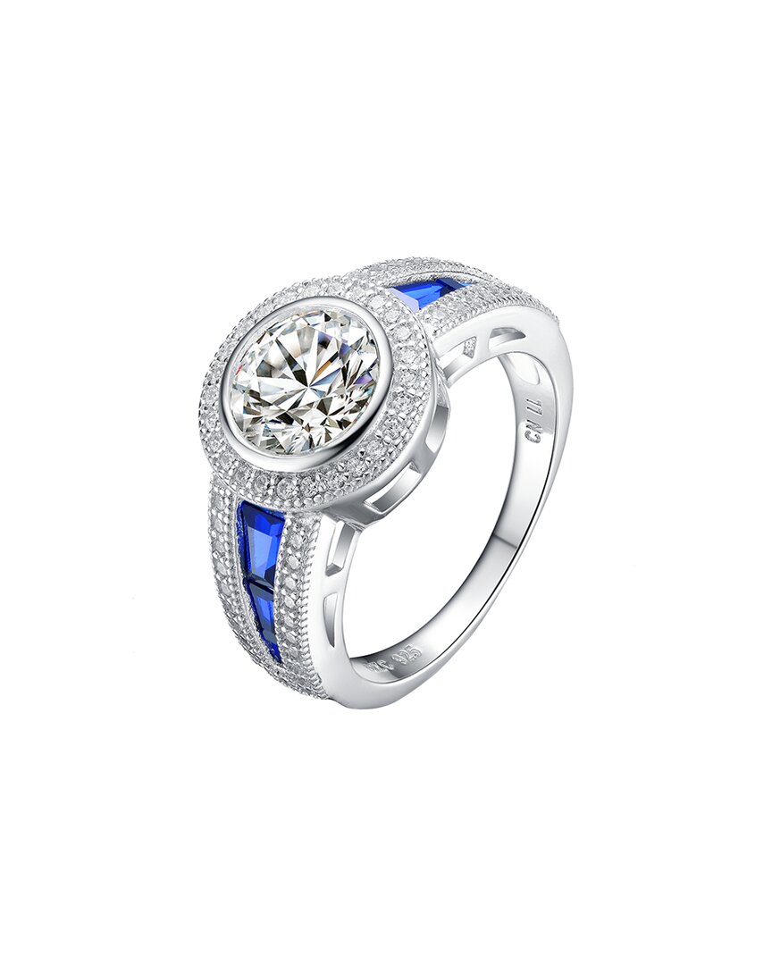 Genevive Silver Cz Statement Ring