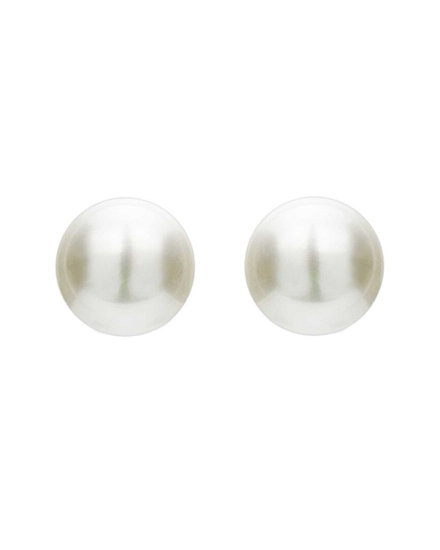 Genevive Silver 9mm Pearl Studs