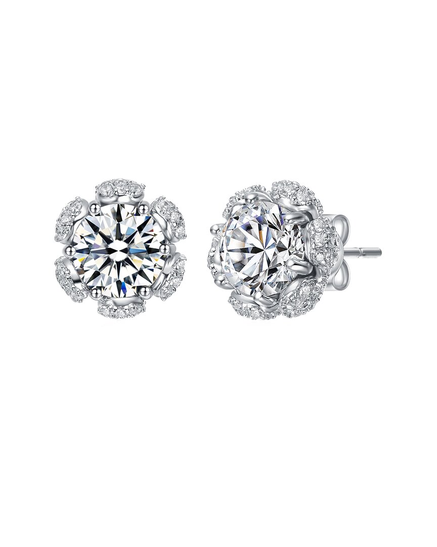 Genevive Silver Cz Studs