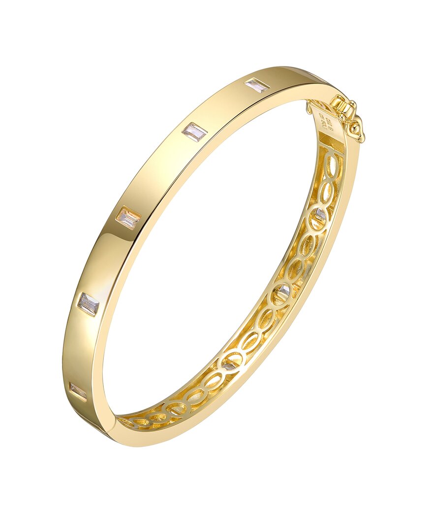 Genevive 14k Over Silver Cz Bangle Bracelet