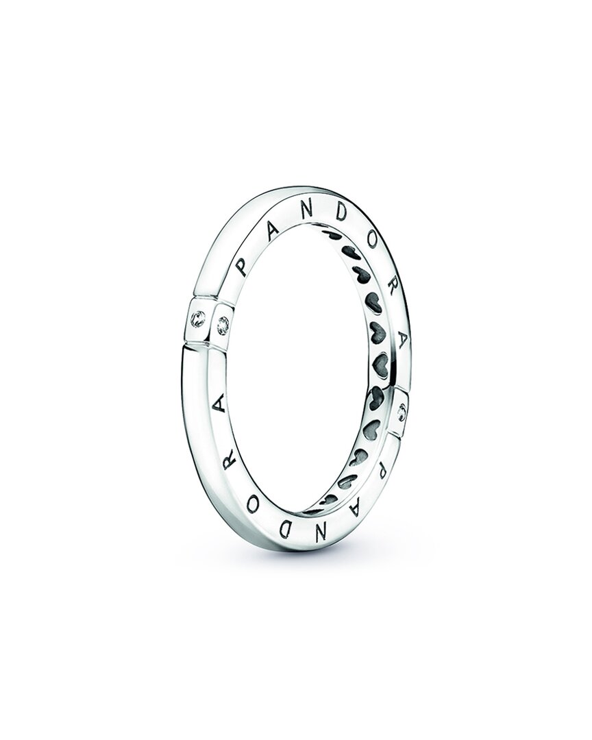 Pandora Signature Silver Cz Logo Rings