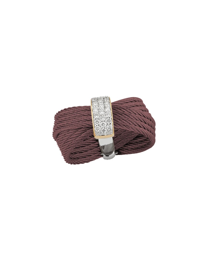 Alor Classique 18k 0.16 Ct. Tw. Diamond Cable Ring