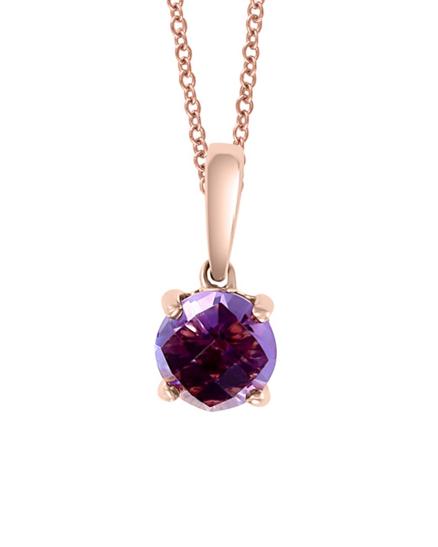 Effy Fine Jewelry 14k Rose Gold 0.81 Ct. Tw. Amethyst Pendant Necklace