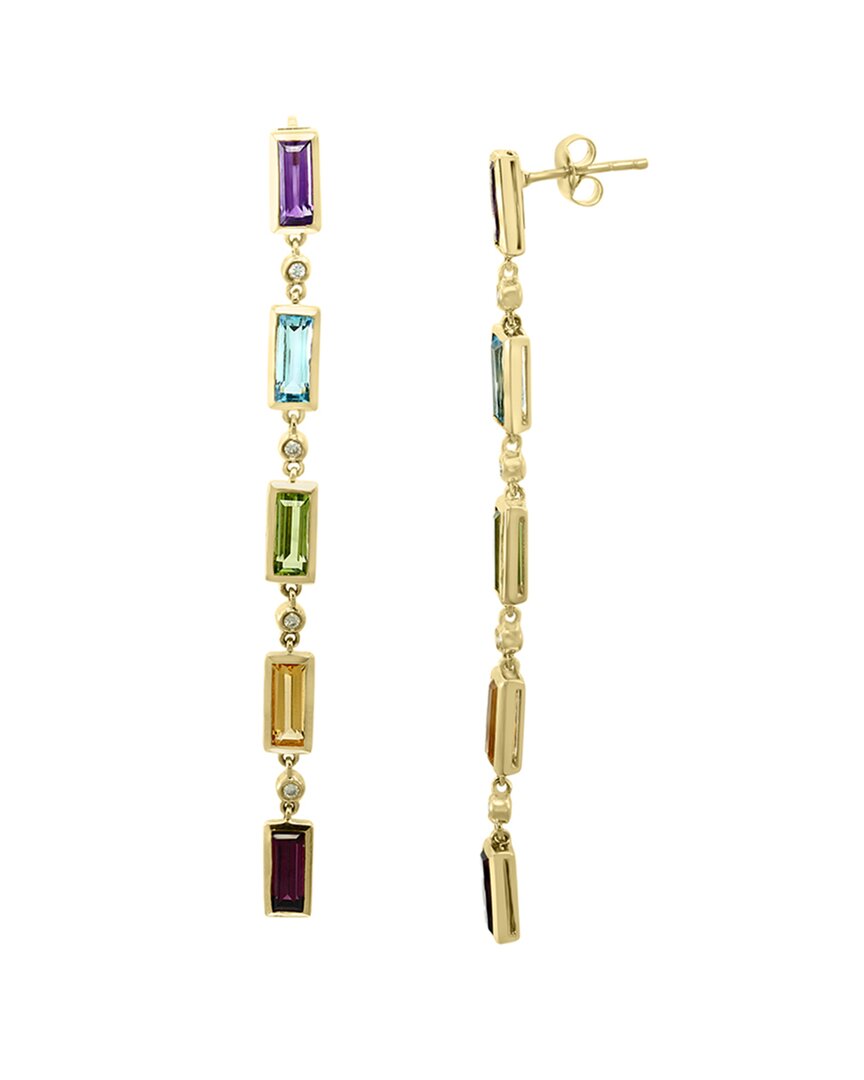 Effy Fine Jewelry 14k 6.86 Ct. Tw. Diamond & Gemstone Earrings