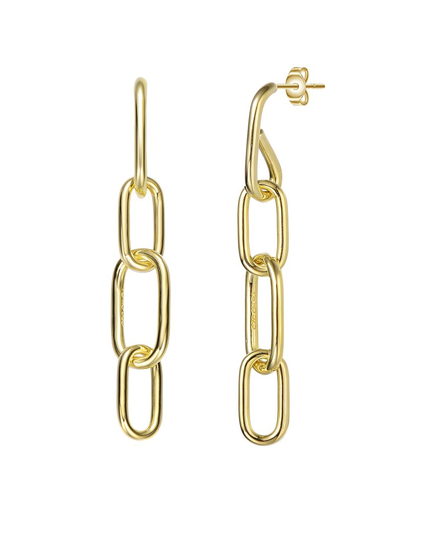 Rachel Glauber 14k Plated Dangle Earrings In Gold