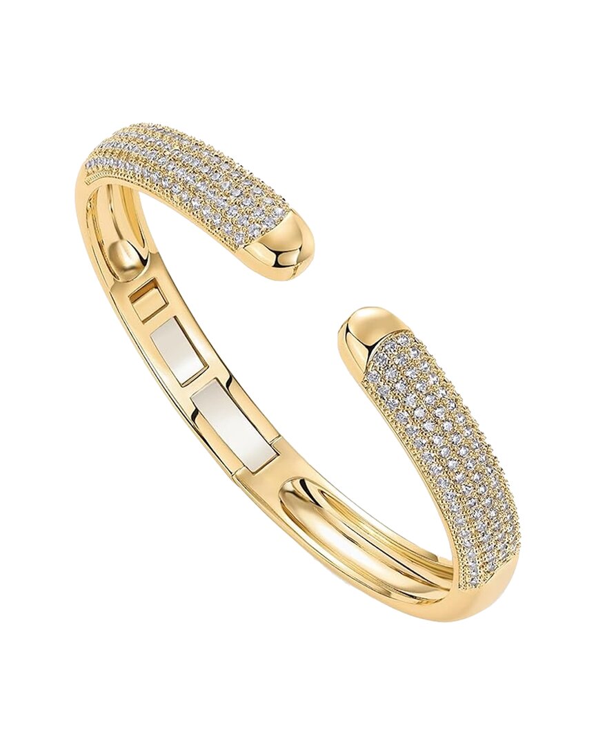 Liv Oliver 18k Plated Cz Modern Bangle Bracelet In Gold