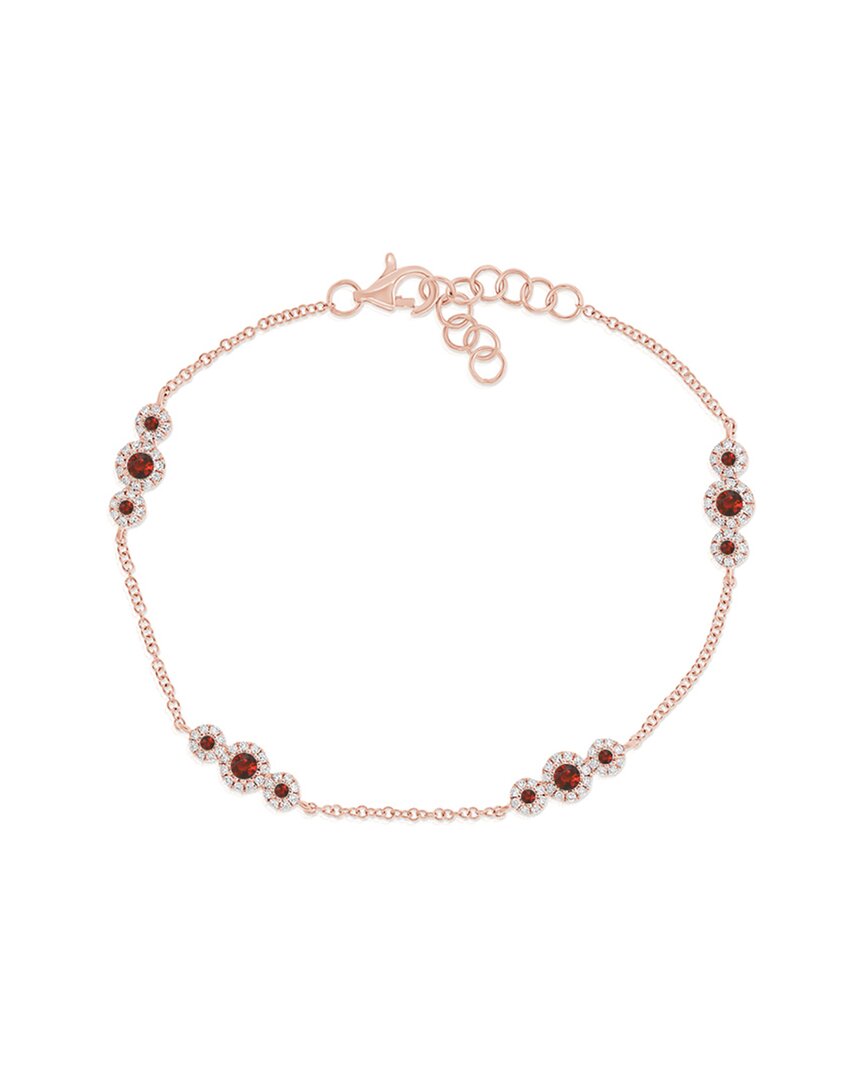 Sabrina Designs 14k Rose Gold 0.87 Ct. Tw. Diamond Station Bracelet
