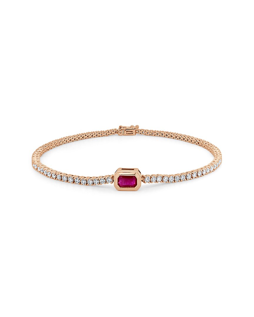 Sabrina Designs 14k Rose Gold 3.40 Ct. Tw. Diamond Tennis Bracelet