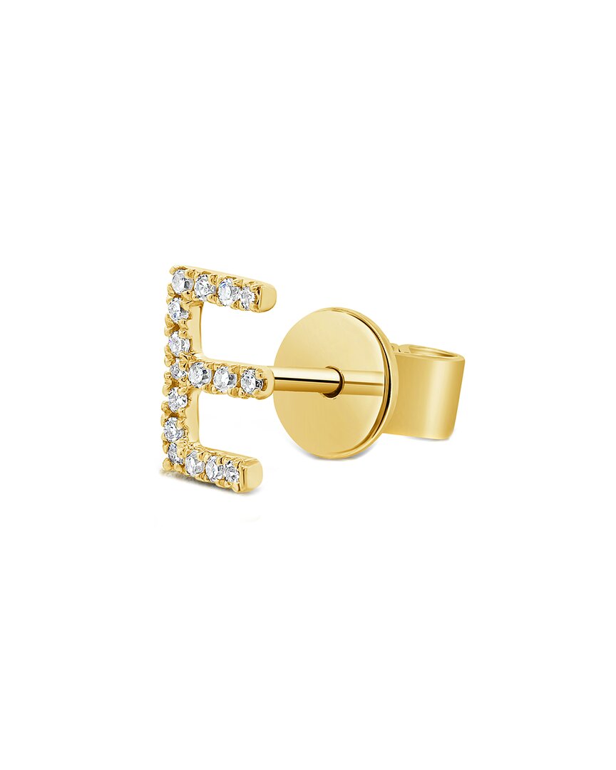 Sabrina Designs 14k Diamond Initial Single Stud (a-z)