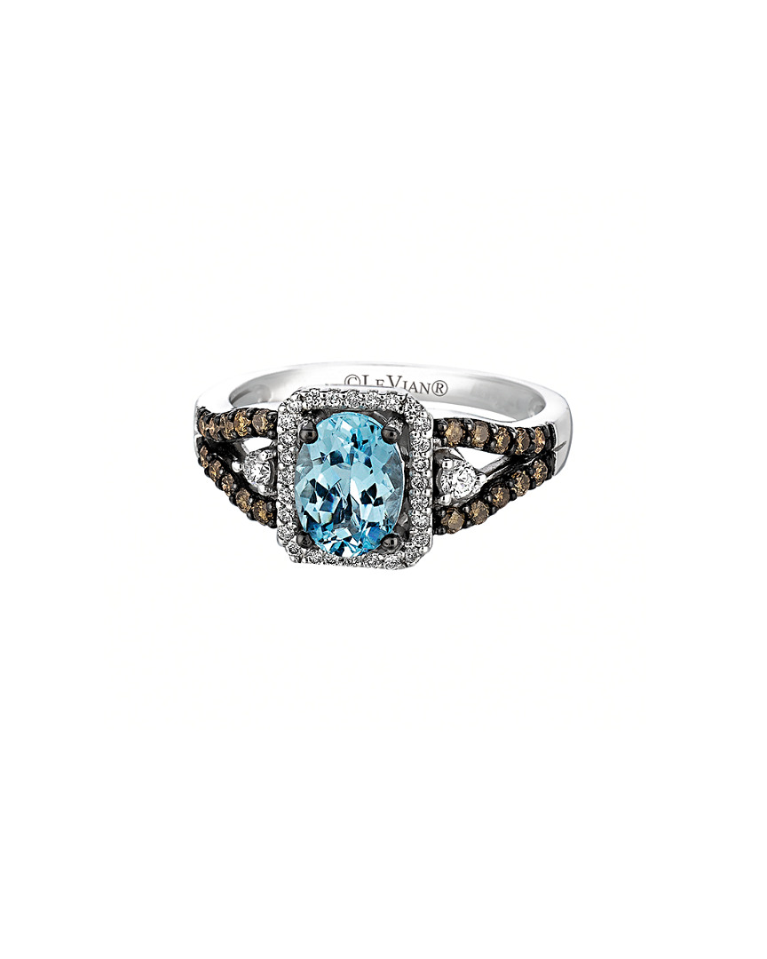 Shop Le Vian 14k 1.47 Ct. Tw. Diamond & Aquamarine Ring