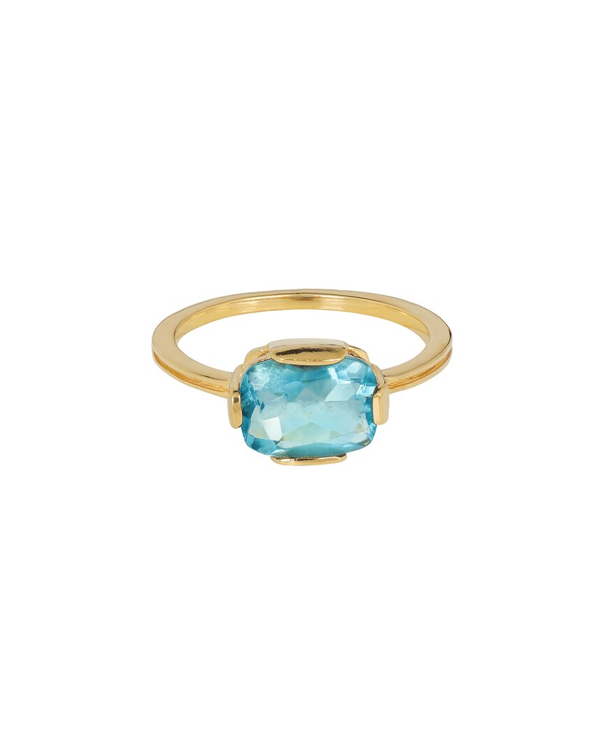 Tiramisu 14k Plated 2.15 Ct. Tw. Green Fluorite Ring