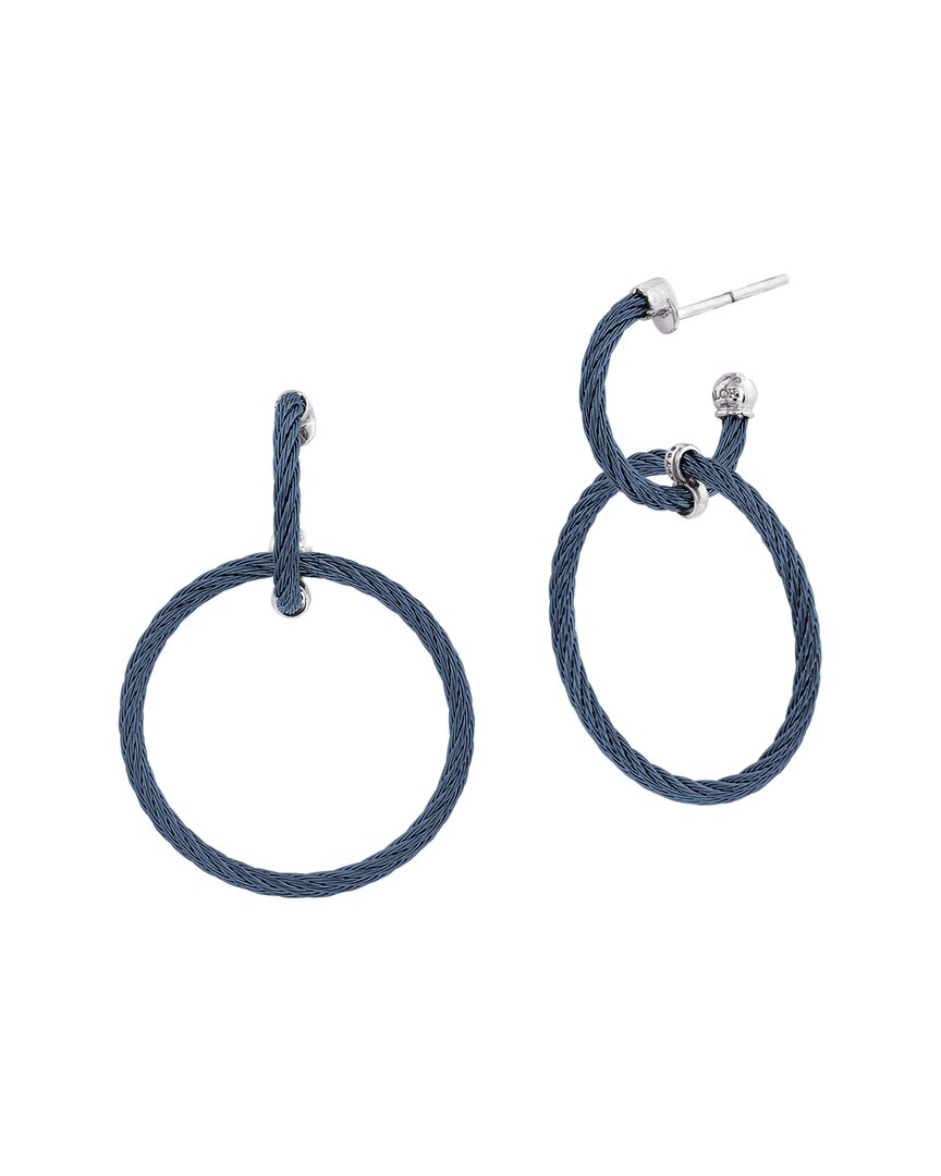 Alor Petite Double Drop Earrings In Blueberry In Blue