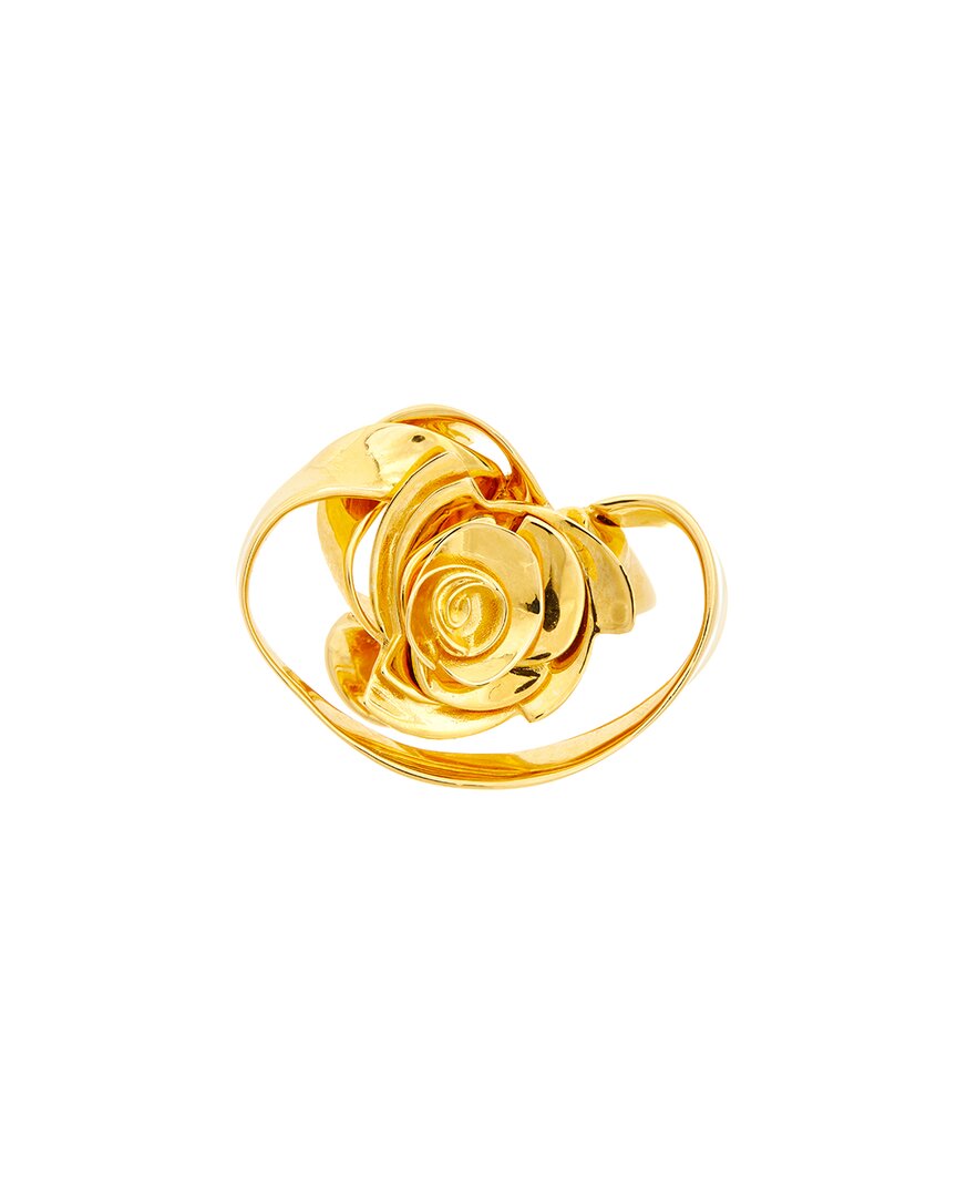 Oscar De La Renta Geometric Rose Ring In Gold