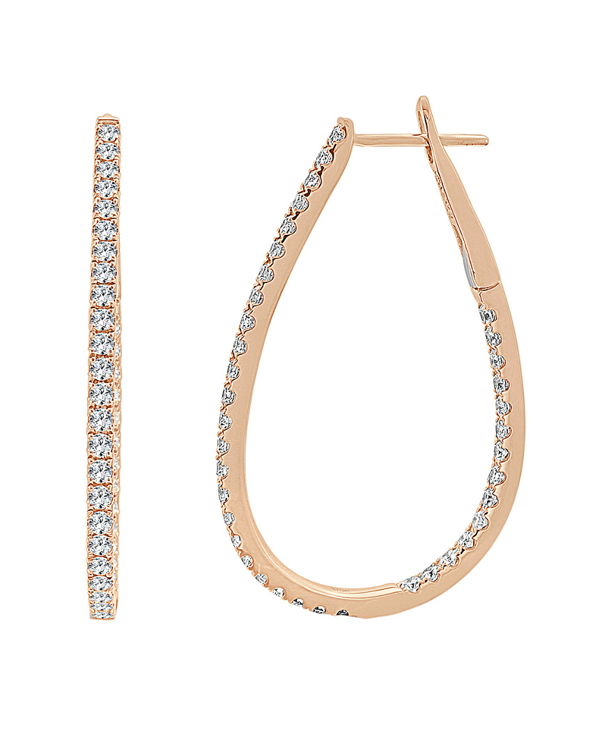 Sabrina Designs 14k Rose Gold 0.95 Ct. Tw. Diamond Hoops