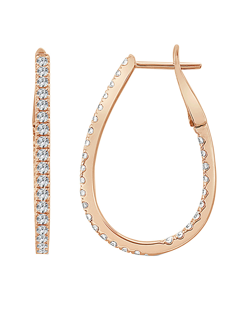 Sabrina Designs 14k Rose Gold 0.95 Ct. Tw. Diamond Hoops