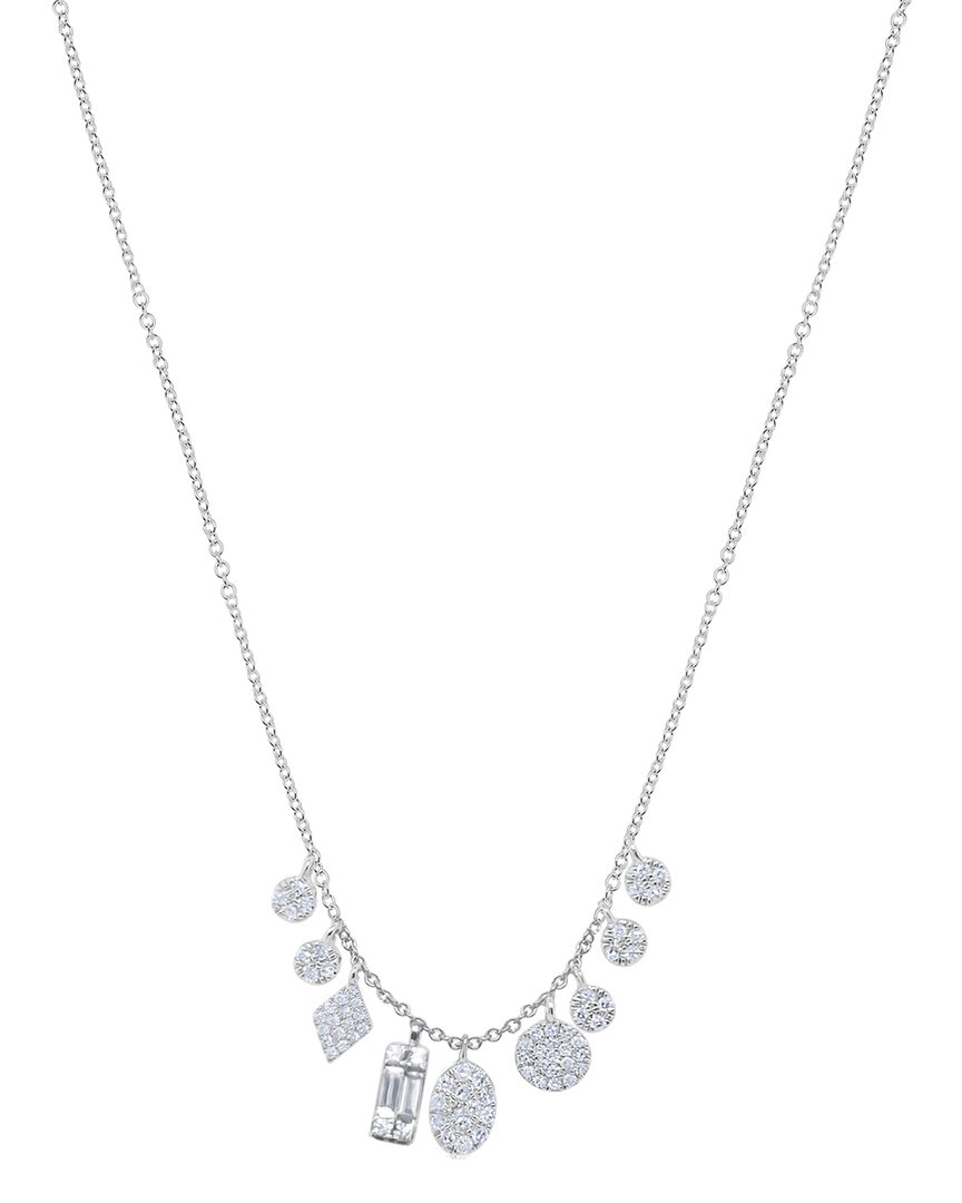 Meira T 14k 0.27 Ct. Tw. Diamond Illusion Charm Necklace