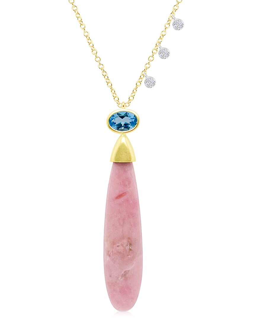 Meira T 14k Two-tone 12.62 Ct. Tw. Diamond & Gemstone Necklace