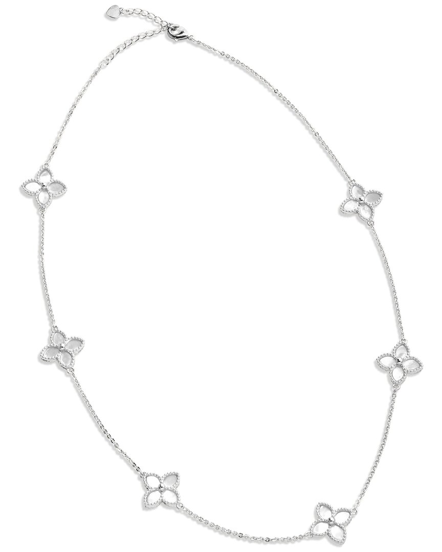 Savvy Cie Silver 15mm Station Necklace