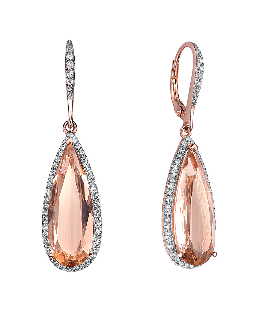 Genevive 18k Rose Gold Vermeil Earrings