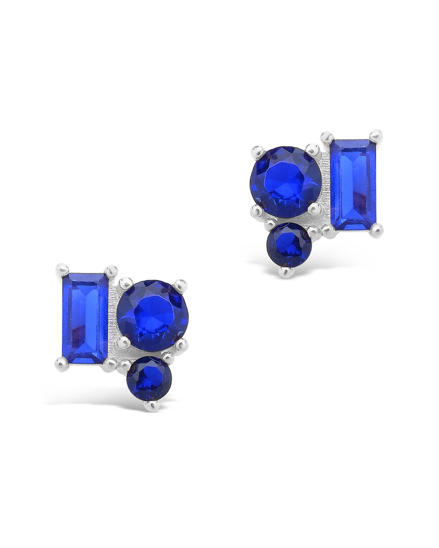 Sterling Forever Sterling Silver Cz Cluster Studs