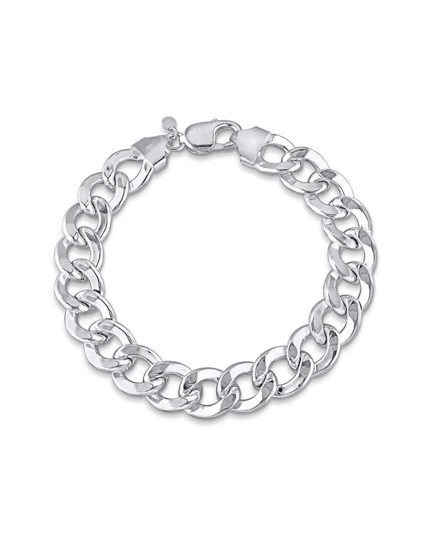 Shop Italian Silver Curb Link Chain Bracelet