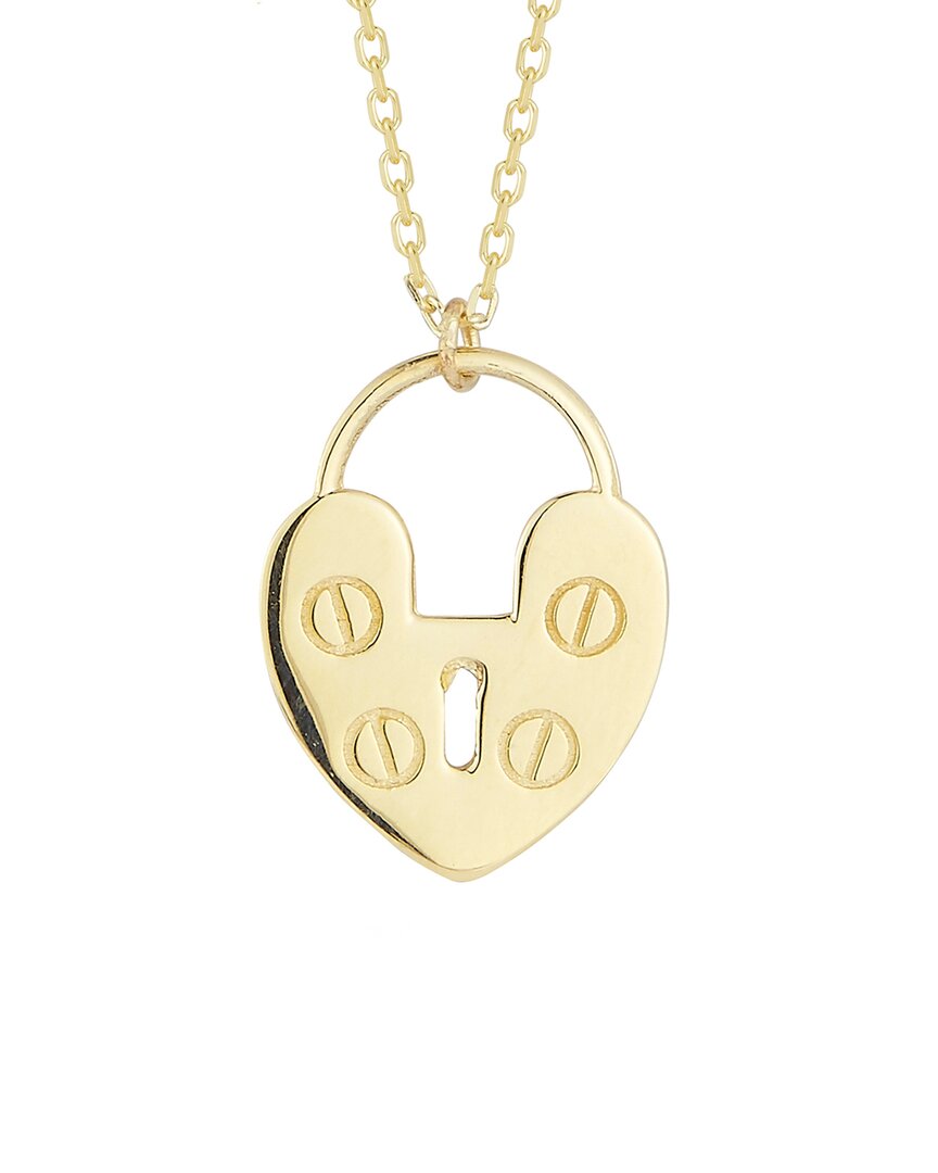 EMBER FINE JEWELRY EMBER FINE JEWELRY 14K HEART PADLOCK NECKLACE 
