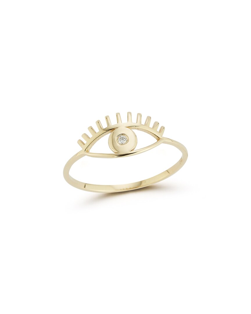 Ember Fine Jewelry 14K 0.01 ct. tw. Diamond Evil Eye Ring