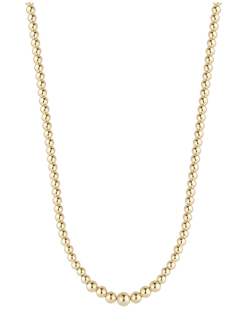 Italian Gold Hollow Ball Chain Necklace