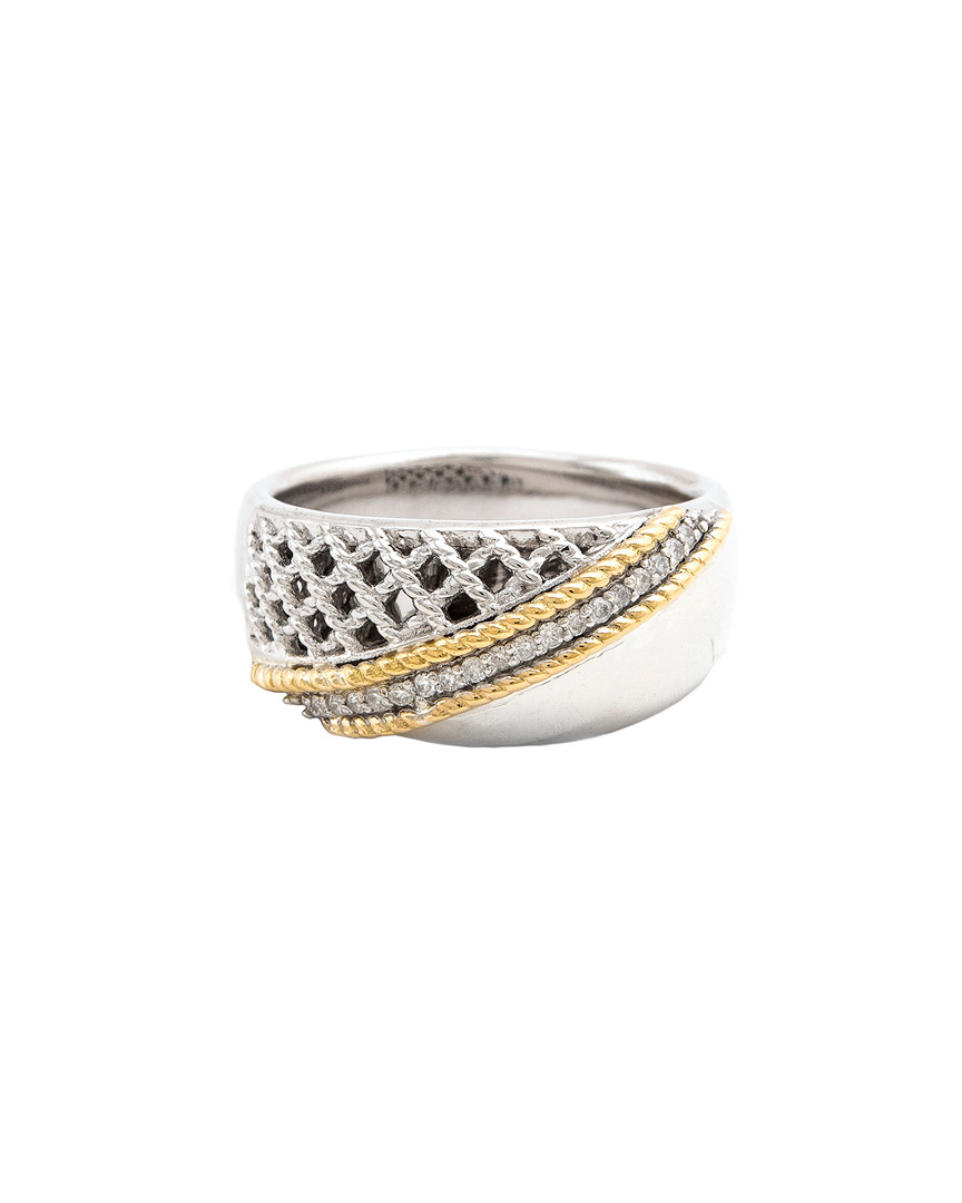 Andrea Candela Rioja 18k & Silver 0.10 Ct. Tw. Diamond Ring In Metallic