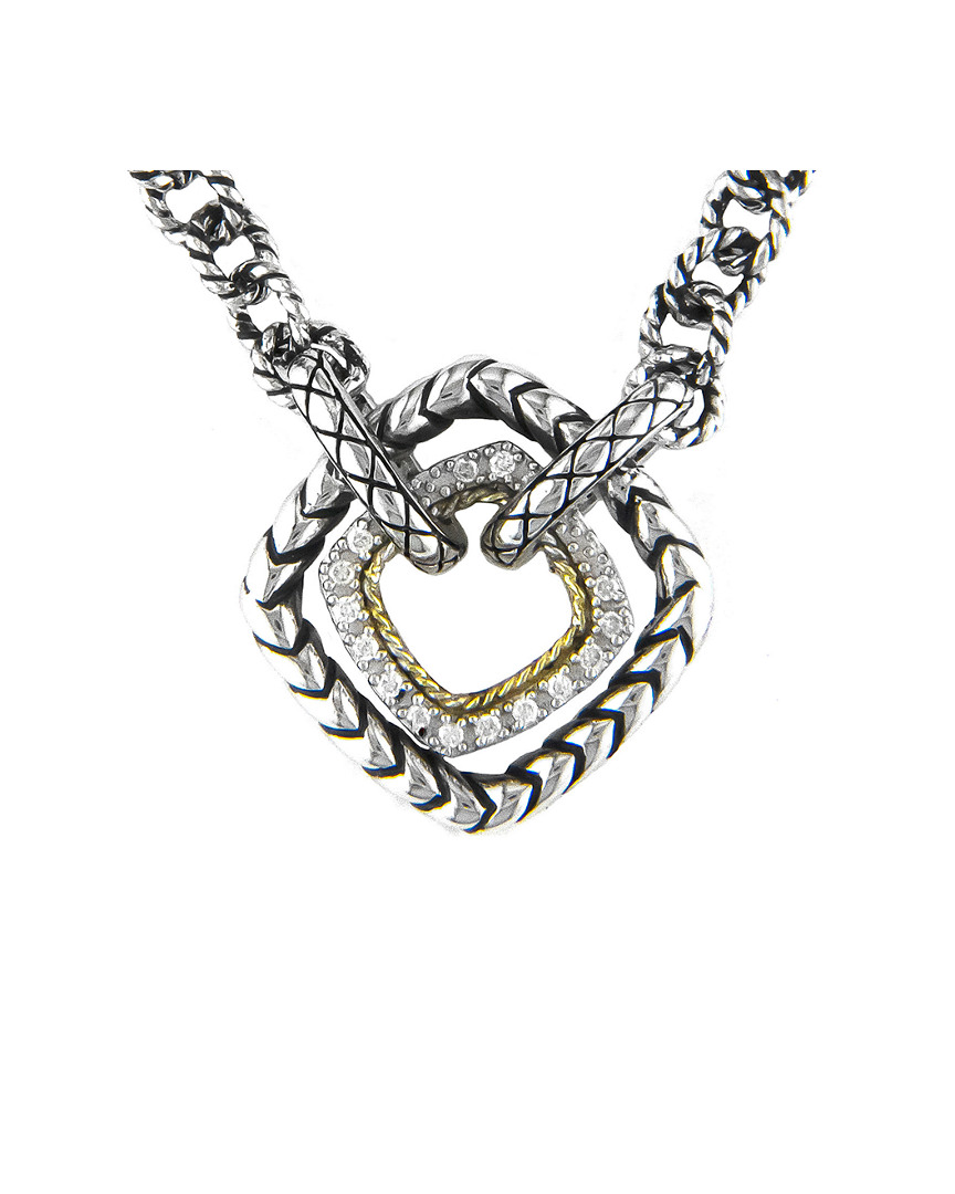Andrea Candela Lazo 18k & Silver 0.10 Ct. Tw. Diamond Necklace