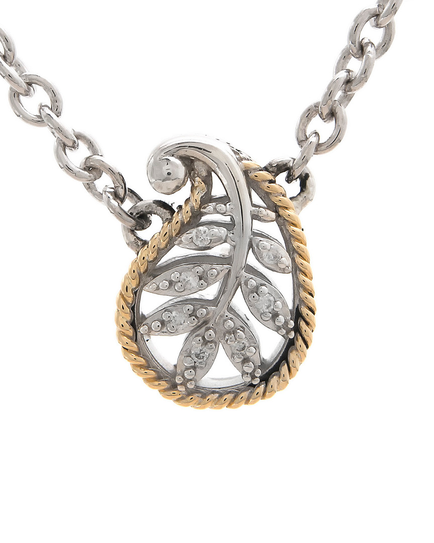 Andrea Candela Andrea Ii 18k & Silver 0.04 Ct. Tw. Diamond Necklace