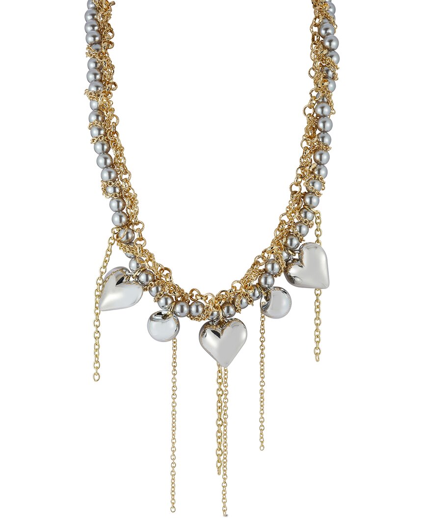 Chloe & Madison Chloe And Madison Jewelry Plated Heart Charm Necklace