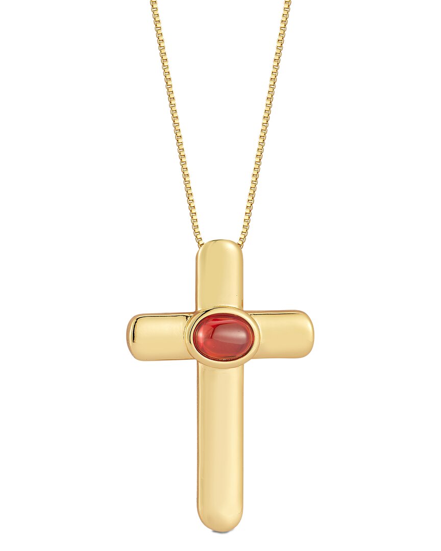 Chloe & Madison Chloe And Madison Cubic Zirconia Cross Pendant Necklace