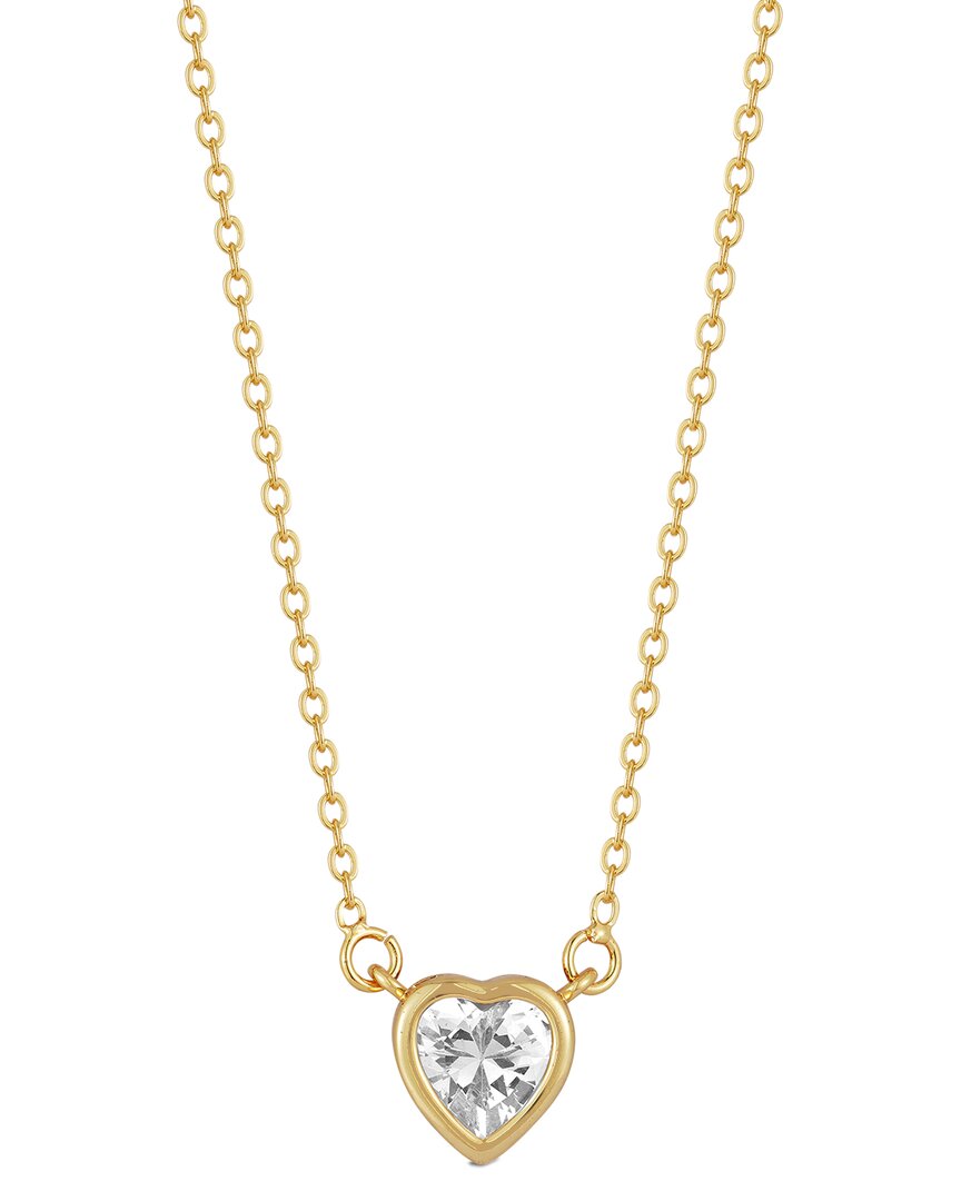 Glaze Jewelry Plated Cz Heart Pendant Necklace