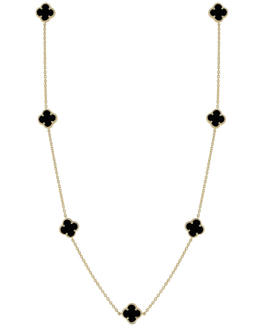 Sphera Milano 14k Over Silver Clover Necklace
