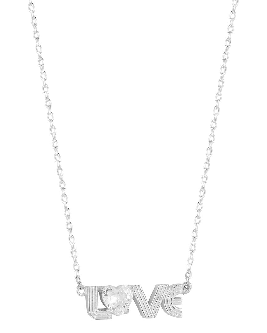 Sphera Milano Silver Cz Love Necklace