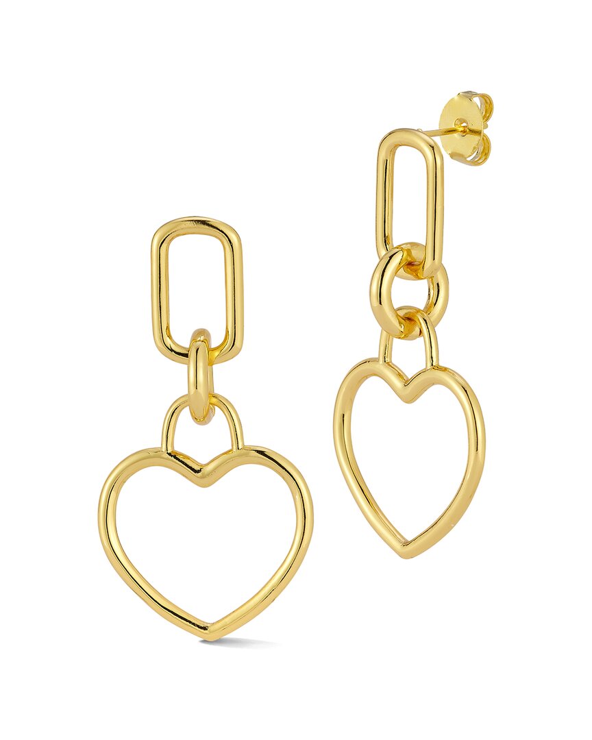 Sphera Milano 18k Plated Heart Earrings