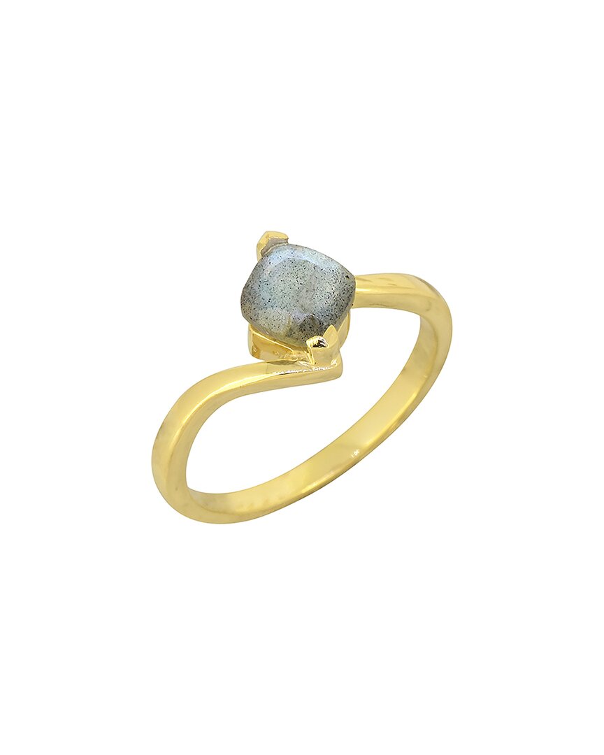 Tiramisu 14k Plated 1.30 Ct. Tw. Labradorite Ring