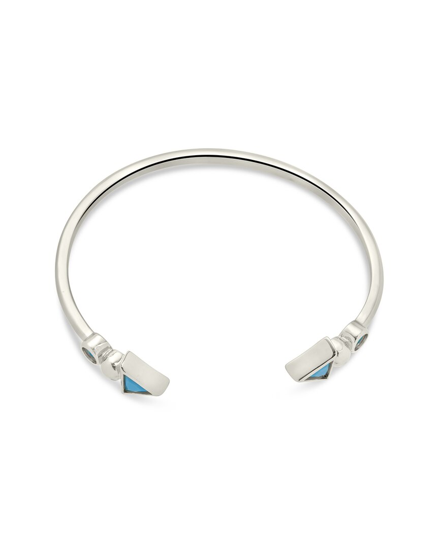 Sterling Forever Kalena Turquoise Open Cuff Bracelet